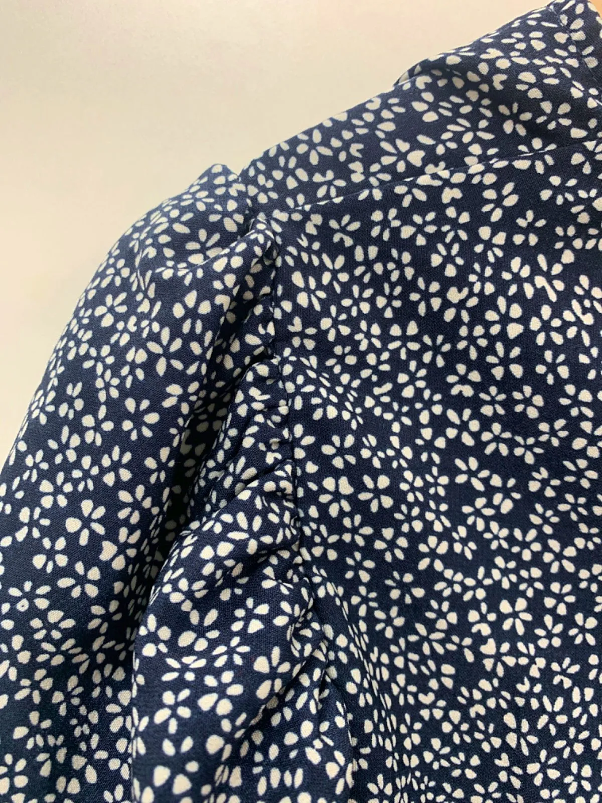 PrettyLittleThing Navy Floral Mini Dress UK 10