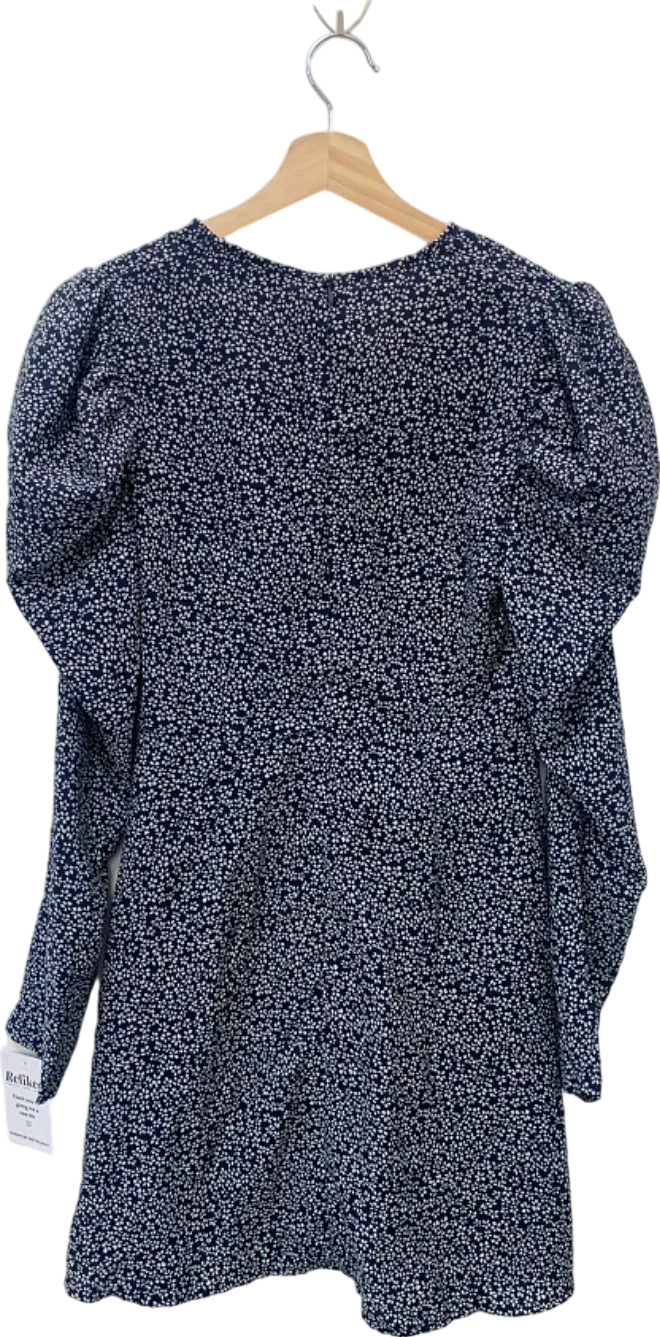 PrettyLittleThing Navy Floral Mini Dress UK 10