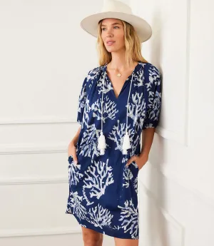 Puff Sleeve Tassel Dress