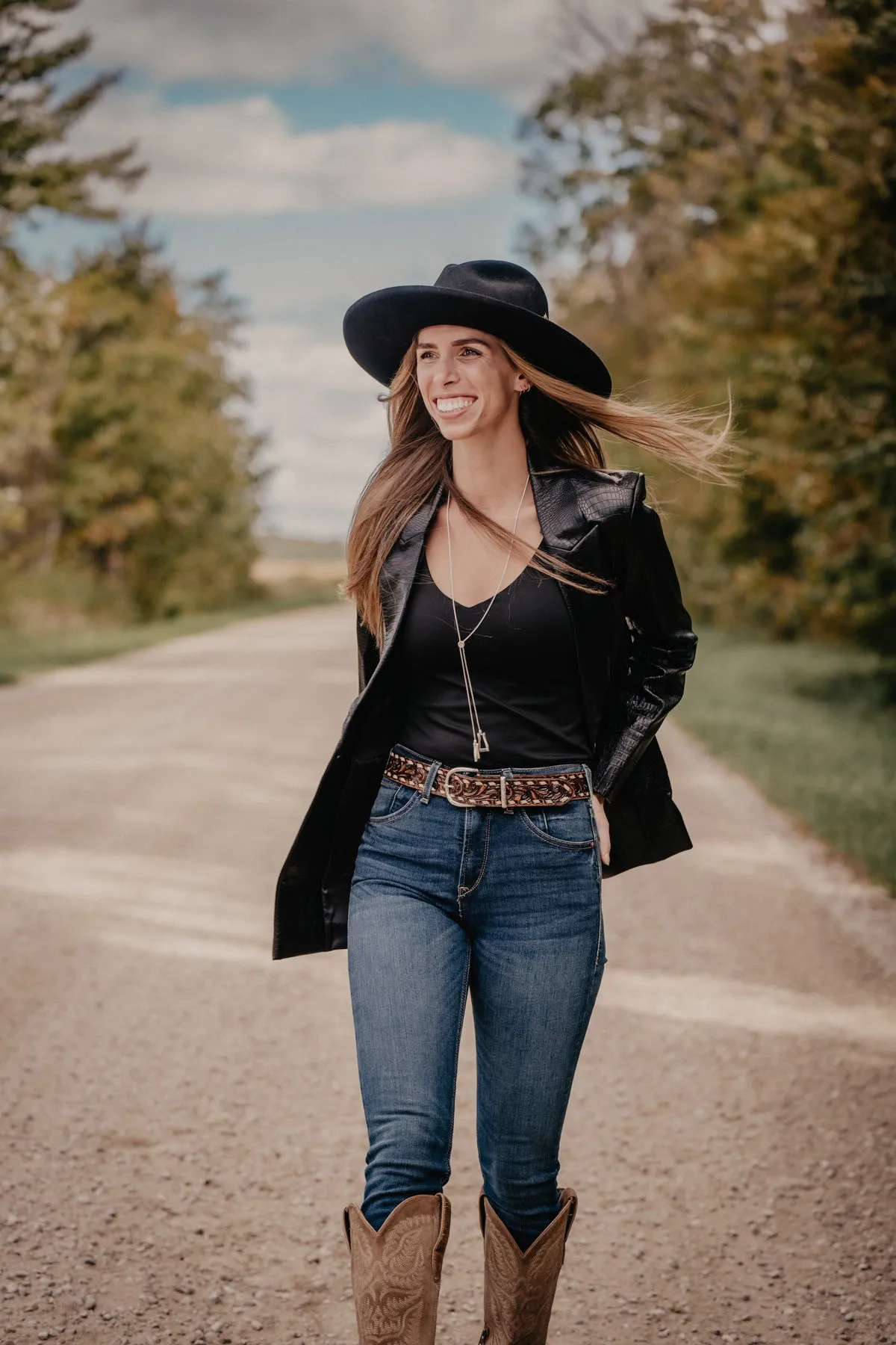 'Raven' Women's Caiman Black Blazer By Ariat (1 S Only)