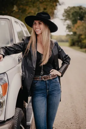 'Raven' Women's Caiman Black Blazer By Ariat (1 S Only)