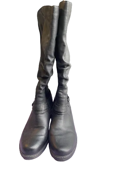 Remonte Tex Black High Zippered Boots