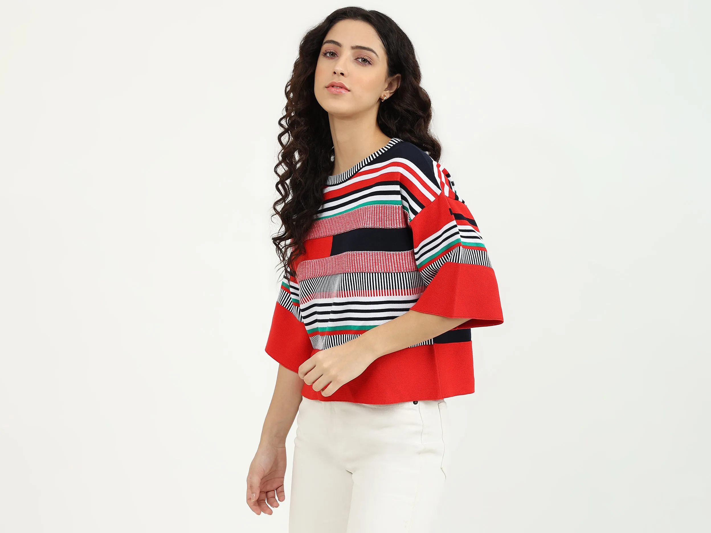 Round Neck Stripe Top