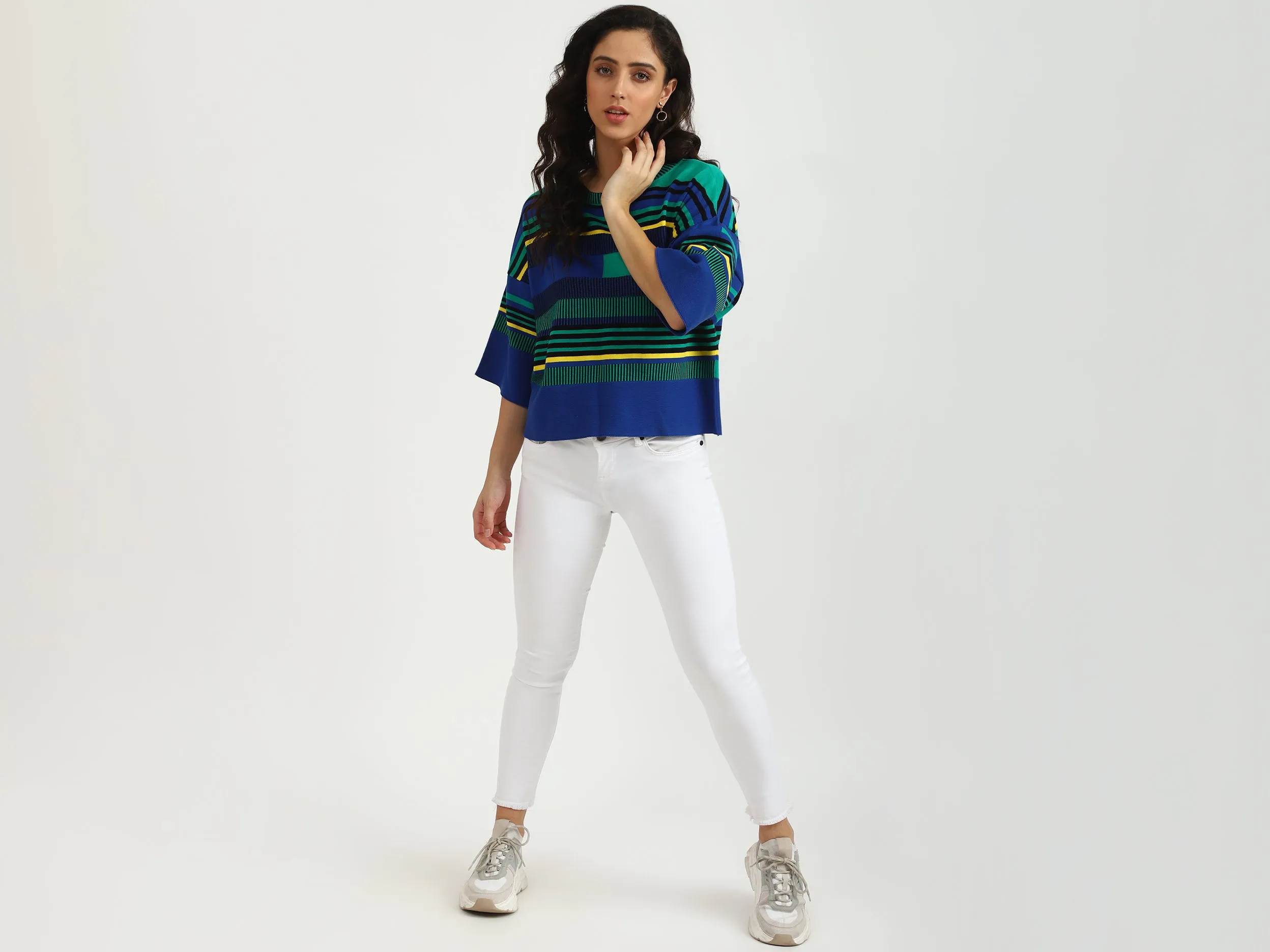 Round Neck Stripe Top