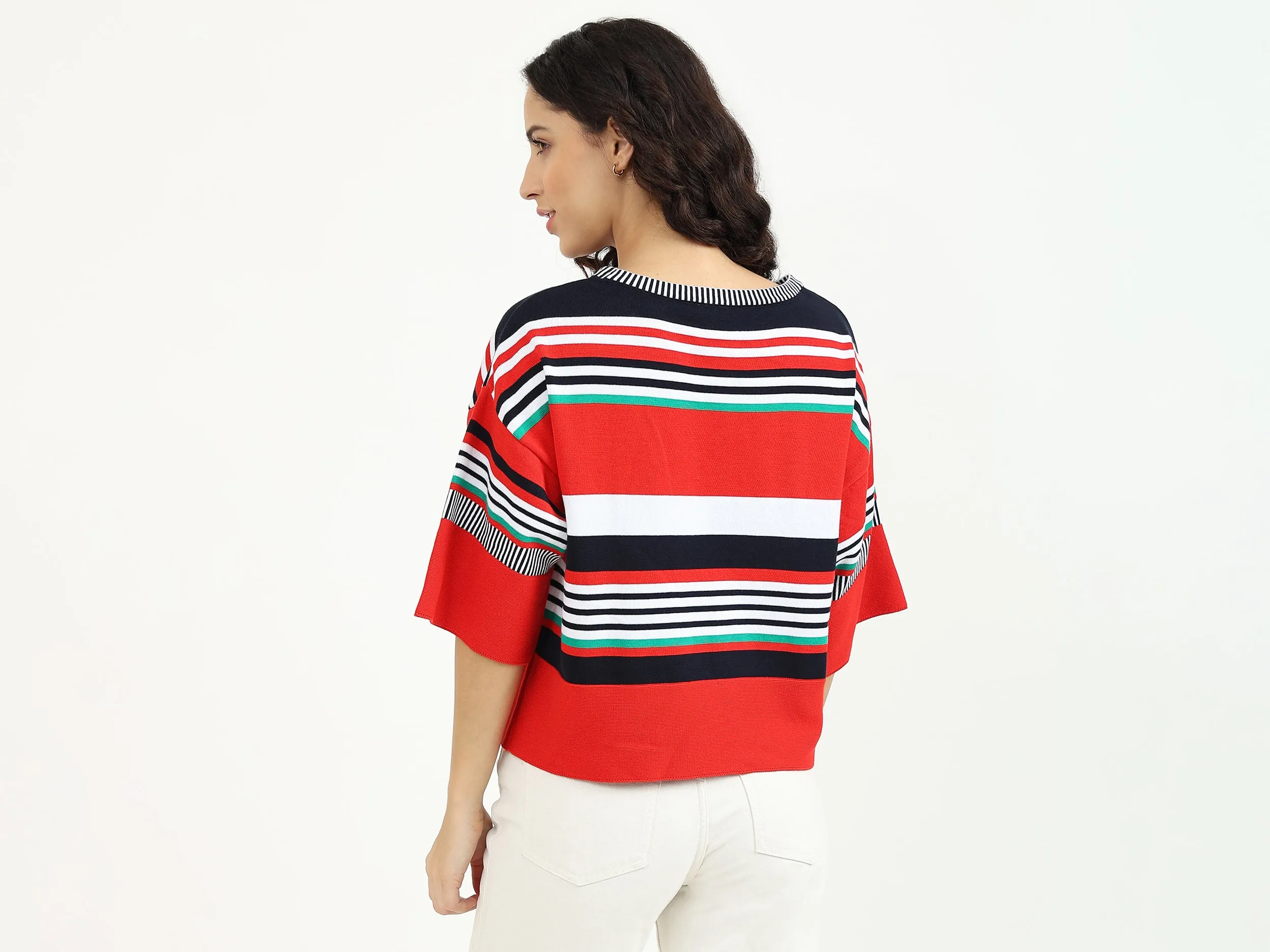 Round Neck Stripe Top