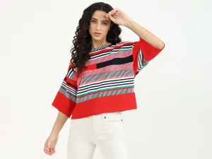 Round Neck Stripe Top
