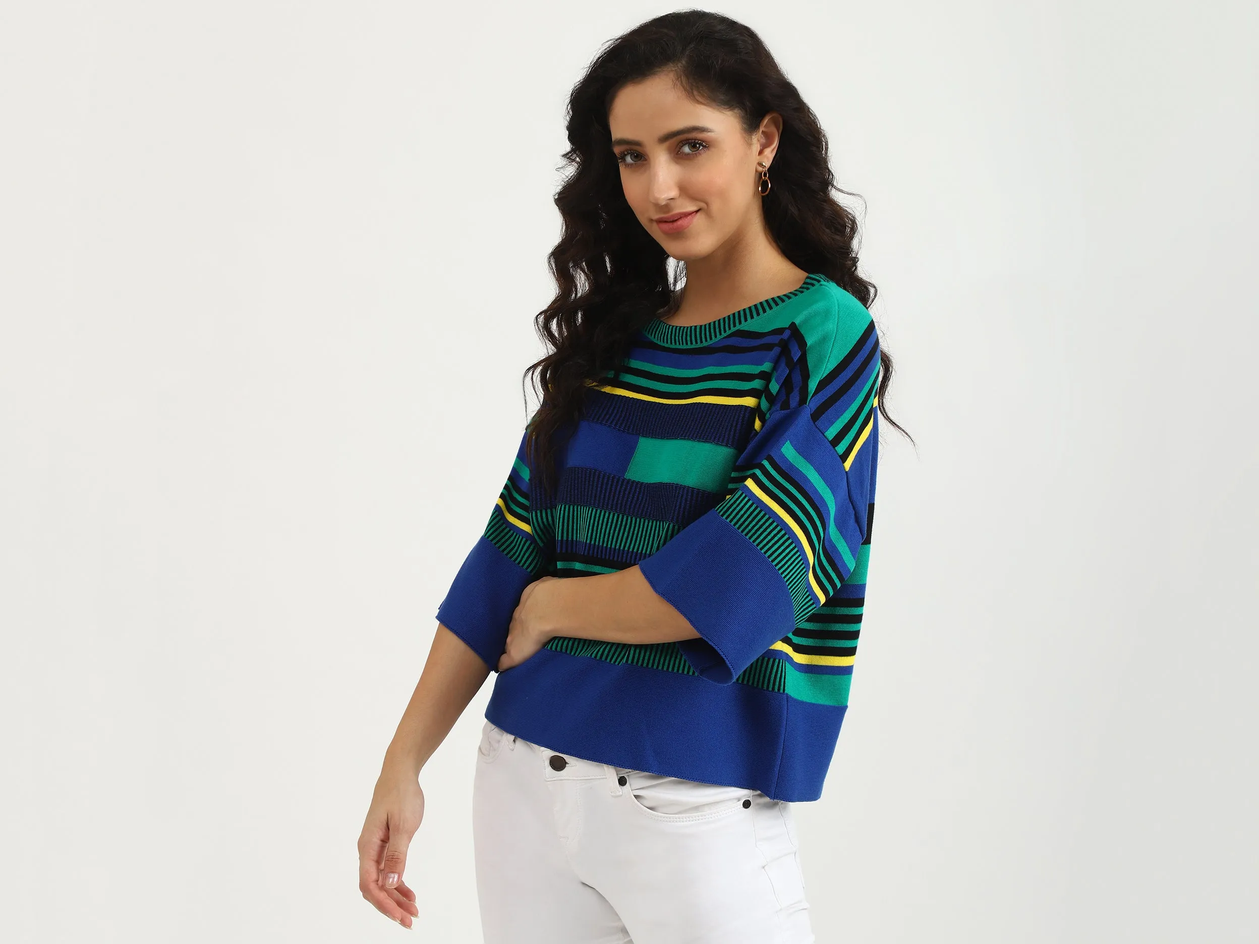 Round Neck Stripe Top