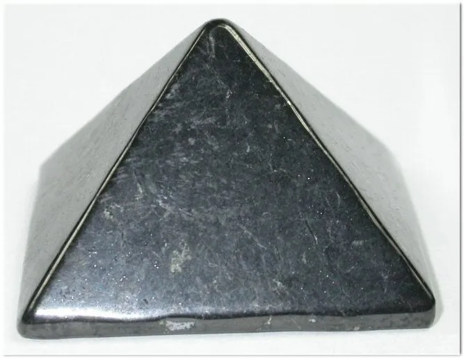Russian SHUNGITE Crystal Pyramid - An excellent protection stone.