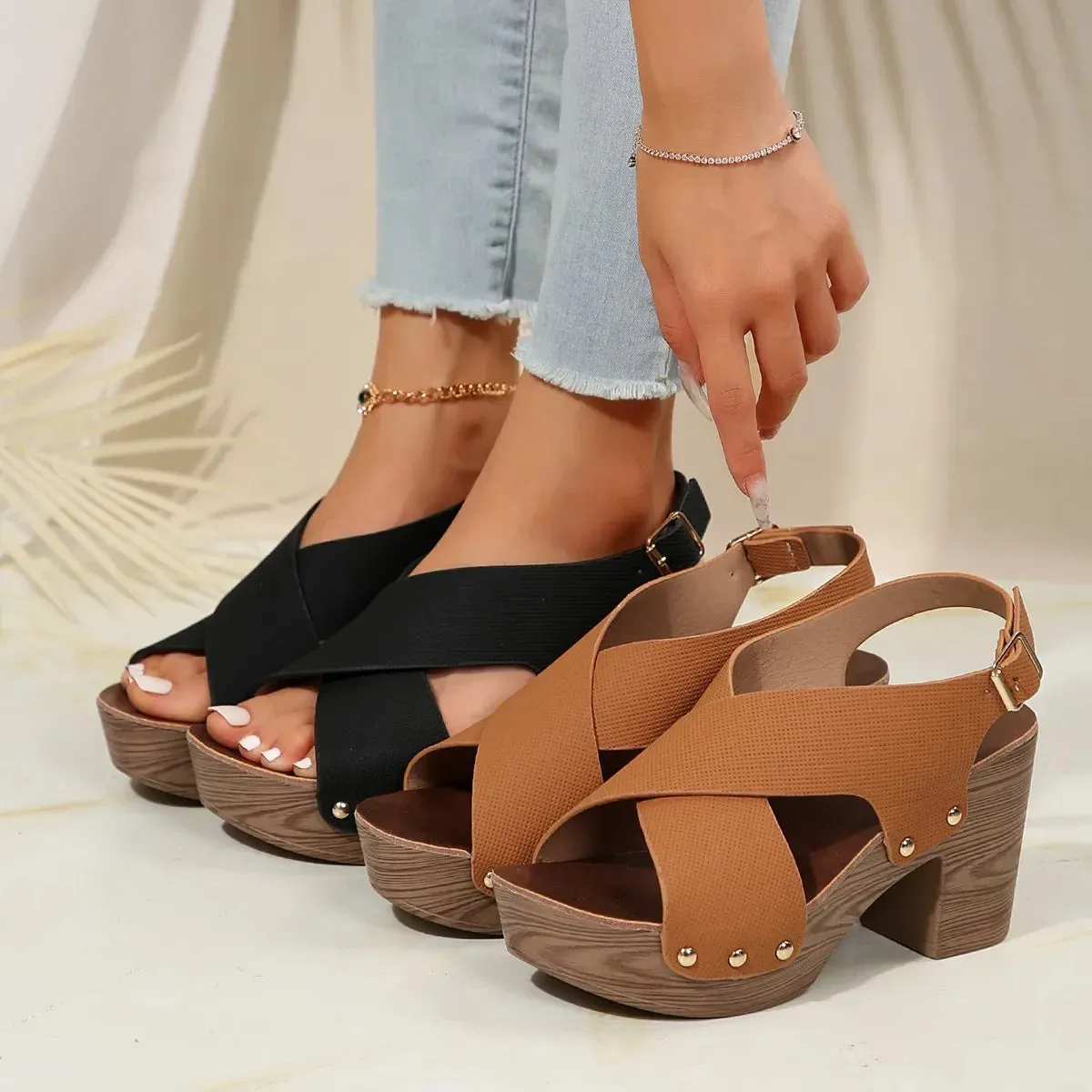 Shery - Platform Heeled Sandals