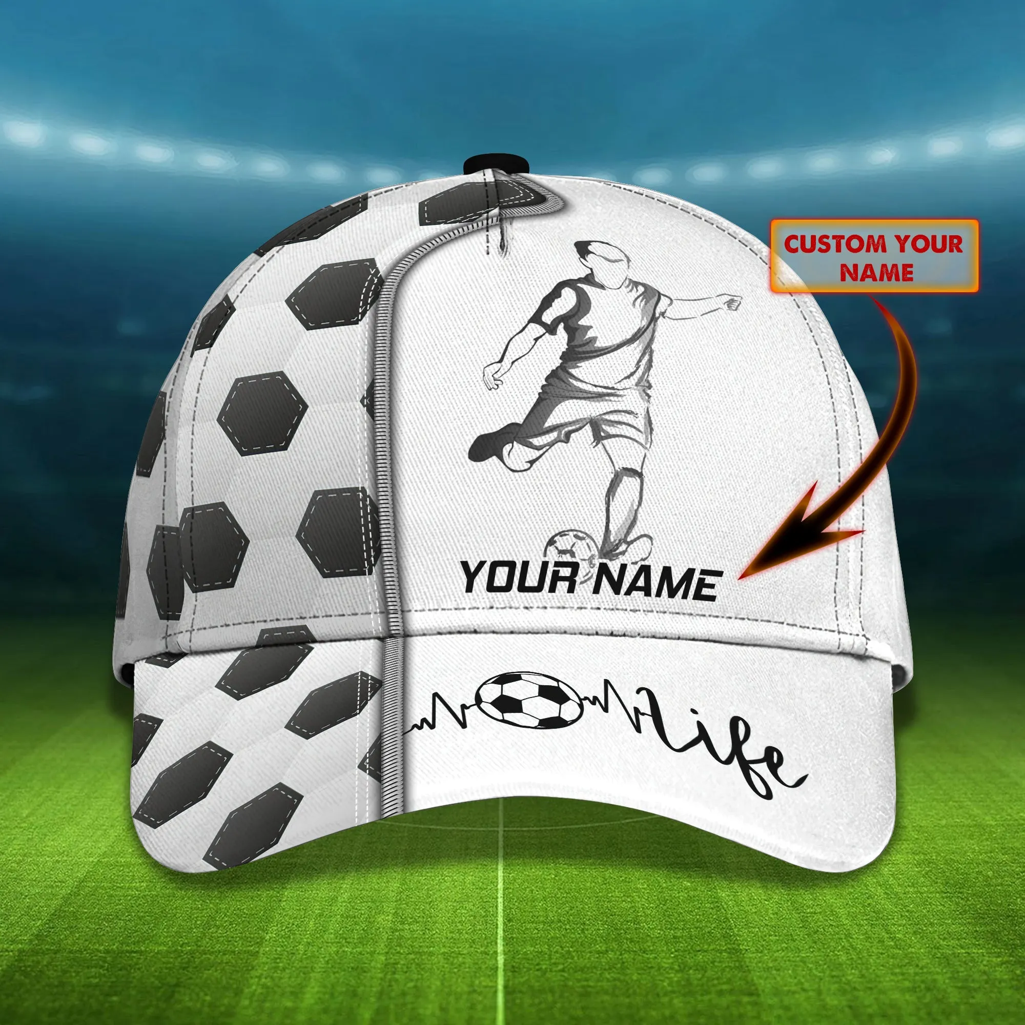 Soccer - Personalized Name Cap -TT99-262