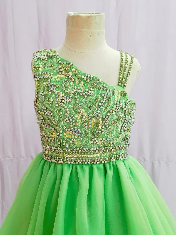 Sparkly Beaded Bodice Flower Girl Evening Gown