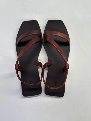 ST. AGNI Twist Strap Slide - Antique Tan