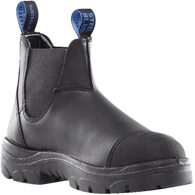 Steel Blue Men's Hobart Scuff Steel Toe Slip Resist Work Boot -Black- 812967