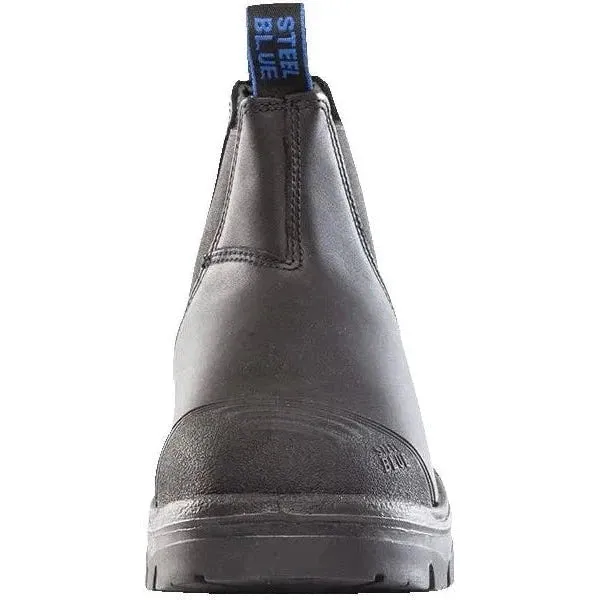 Steel Blue Men's Hobart Scuff Steel Toe Slip Resist Work Boot -Black- 812967