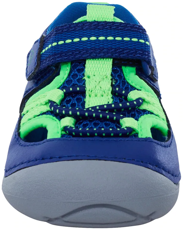 Stride Rite Blue/Lime Tobias Soft Motion Baby Sandal