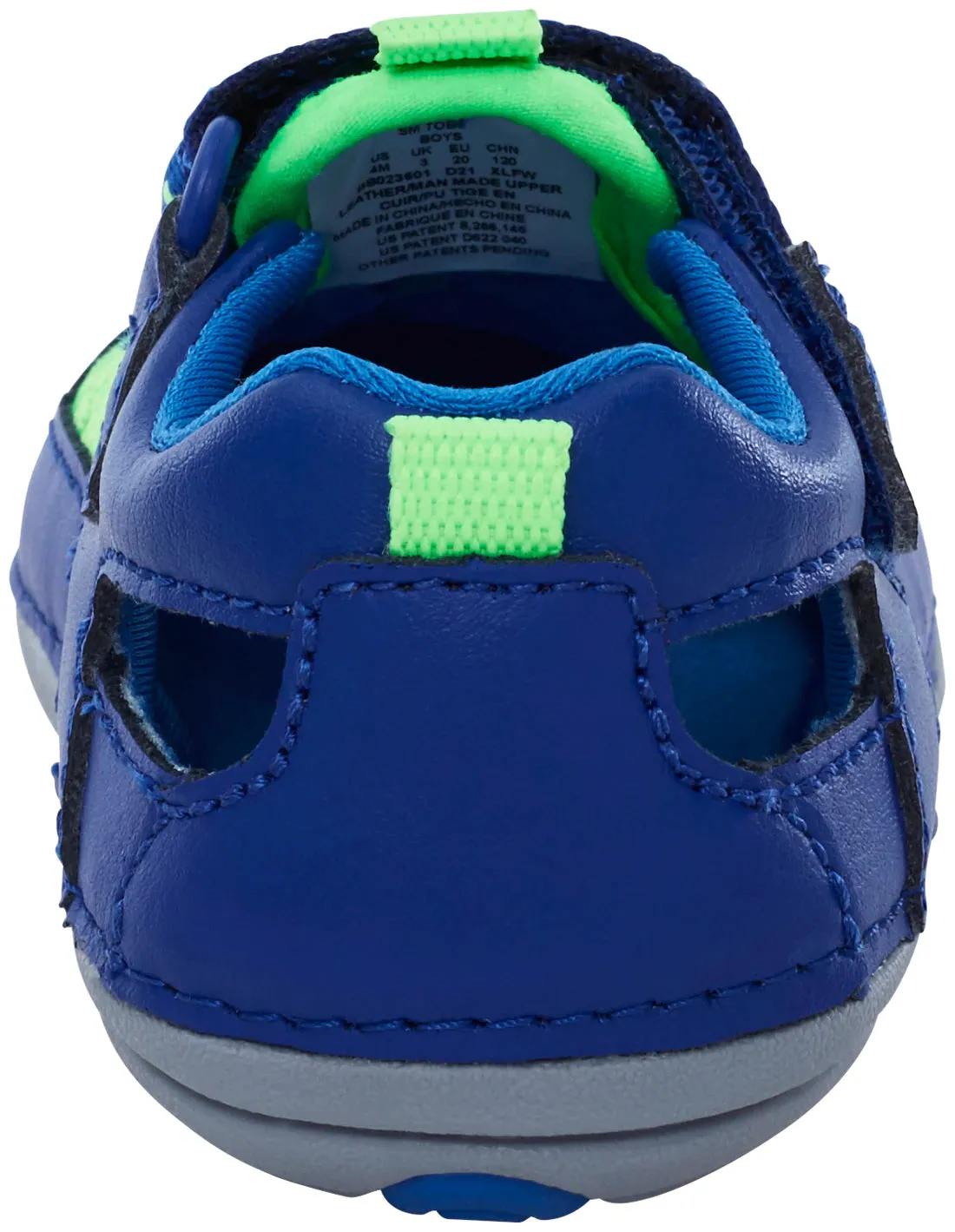 Stride Rite Blue/Lime Tobias Soft Motion Baby Sandal