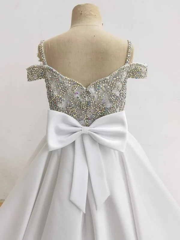Stunning Beaded Bodice Little Girls Evening Gown