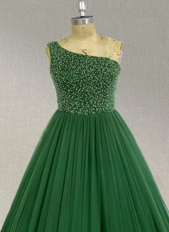 Stunning Beded Bodice Little Child Green Ball Gown