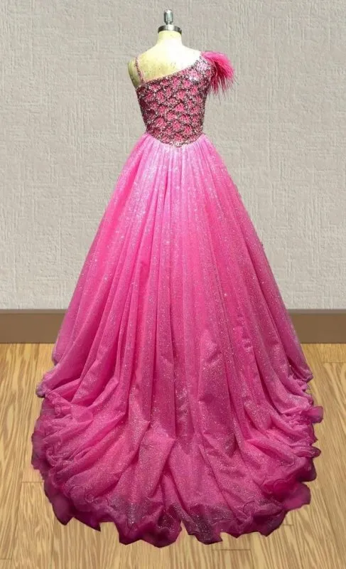 Stunning Couture Children's Little Girl Fuchsia Pageant Gown