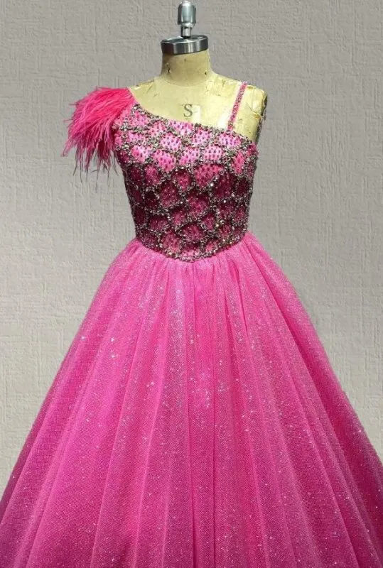 Stunning Couture Children's Little Girl Fuchsia Pageant Gown