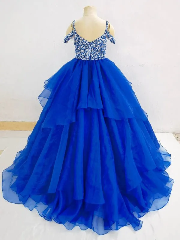 Stunning Little Girls Royal Pageant Ball Gown