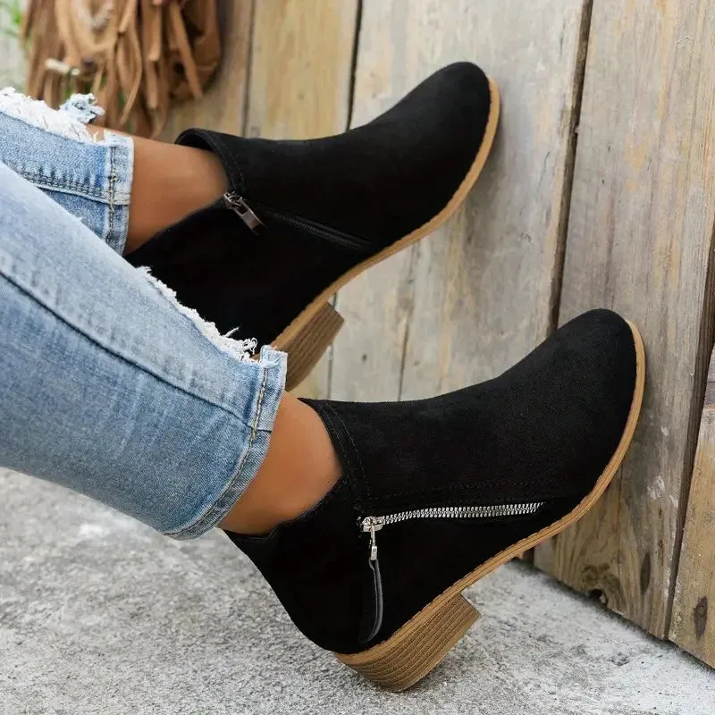 Suede Luxe™ | Women's Suede Ankle Boots | Soft Material, Stylish Design & Comfortable Fit