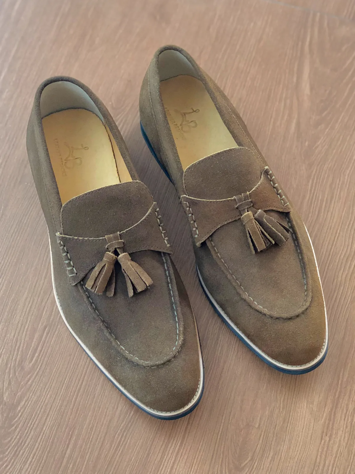 Suede Tan Brown Tassel Loafers