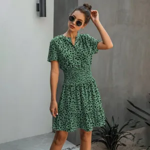 Summer Cuteness Leopard Print Ruffle dress | Ruffle Smock Dress | Cute short casual dress