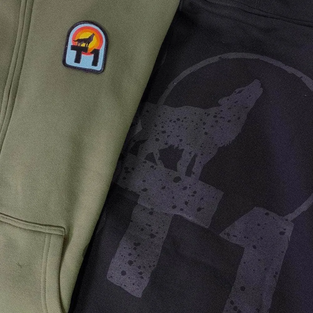 T1 Terrible One Wolf Zip Hoody Black
