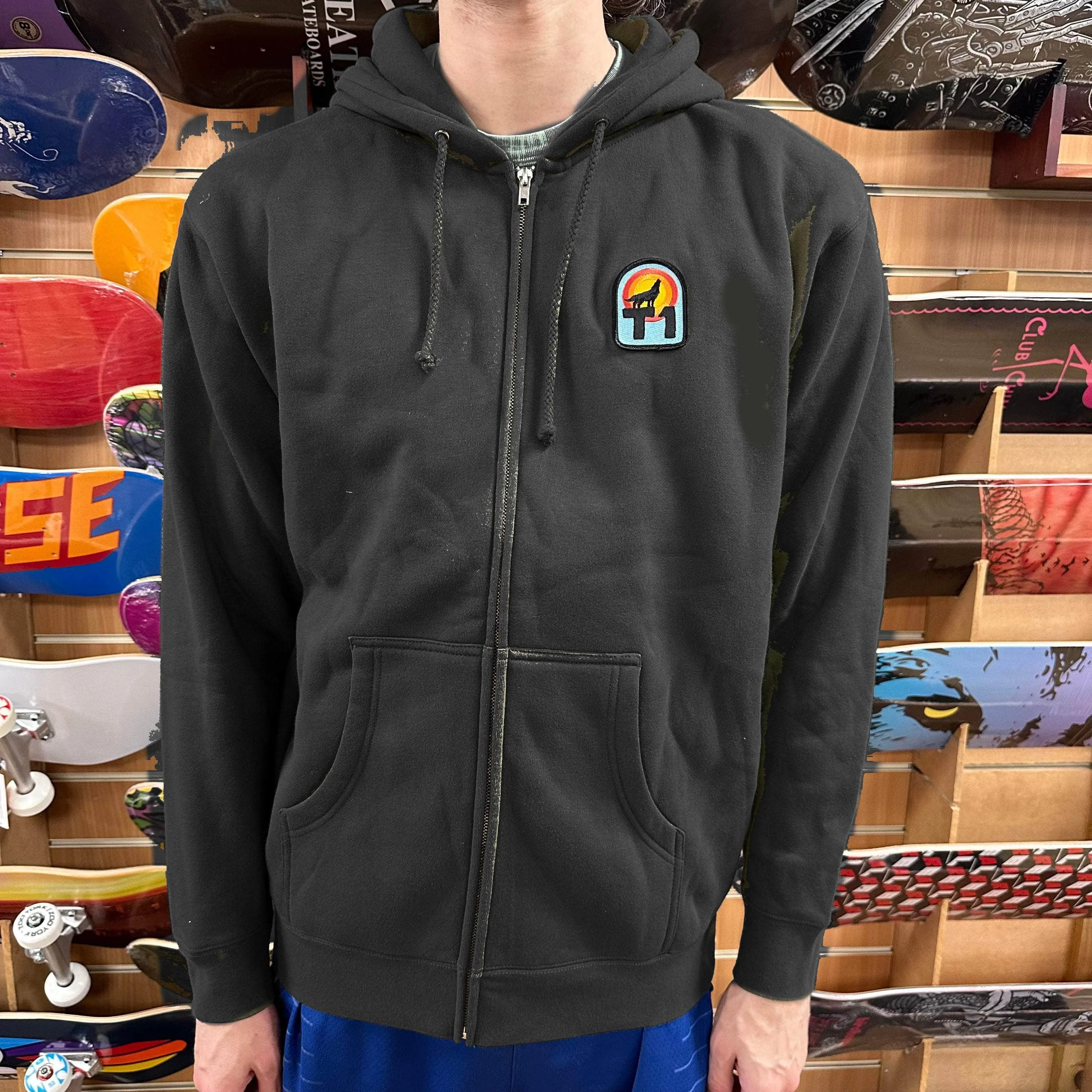 T1 Terrible One Wolf Zip Hoody Black