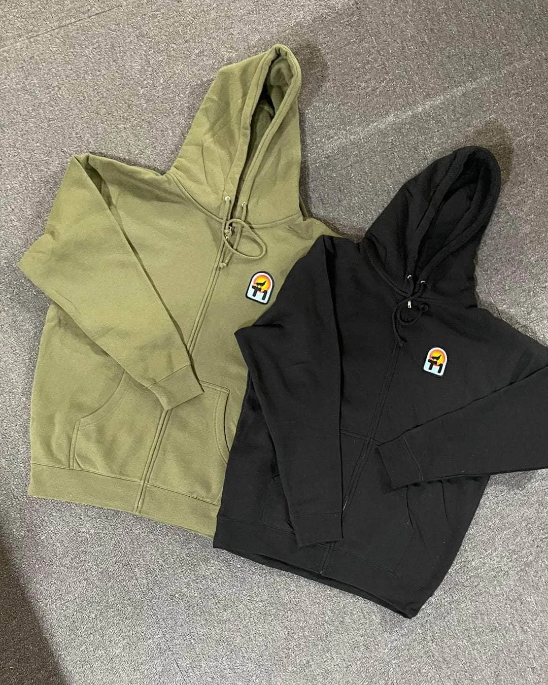 T1 Terrible One Wolf Zip Hoody Olive