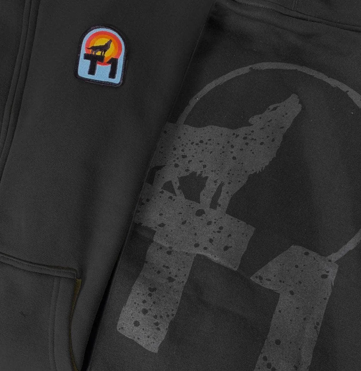 T1 Terrible One Wolf Zip Hoody Olive