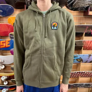 T1 Terrible One Wolf Zip Hoody Olive