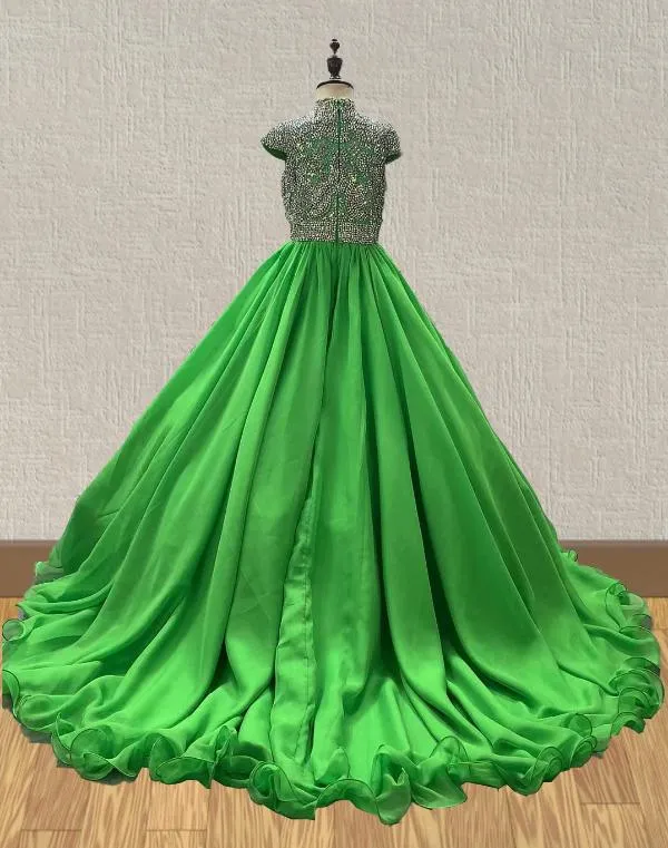 Teens Evening Dress with Sparkly Beaded Bodice