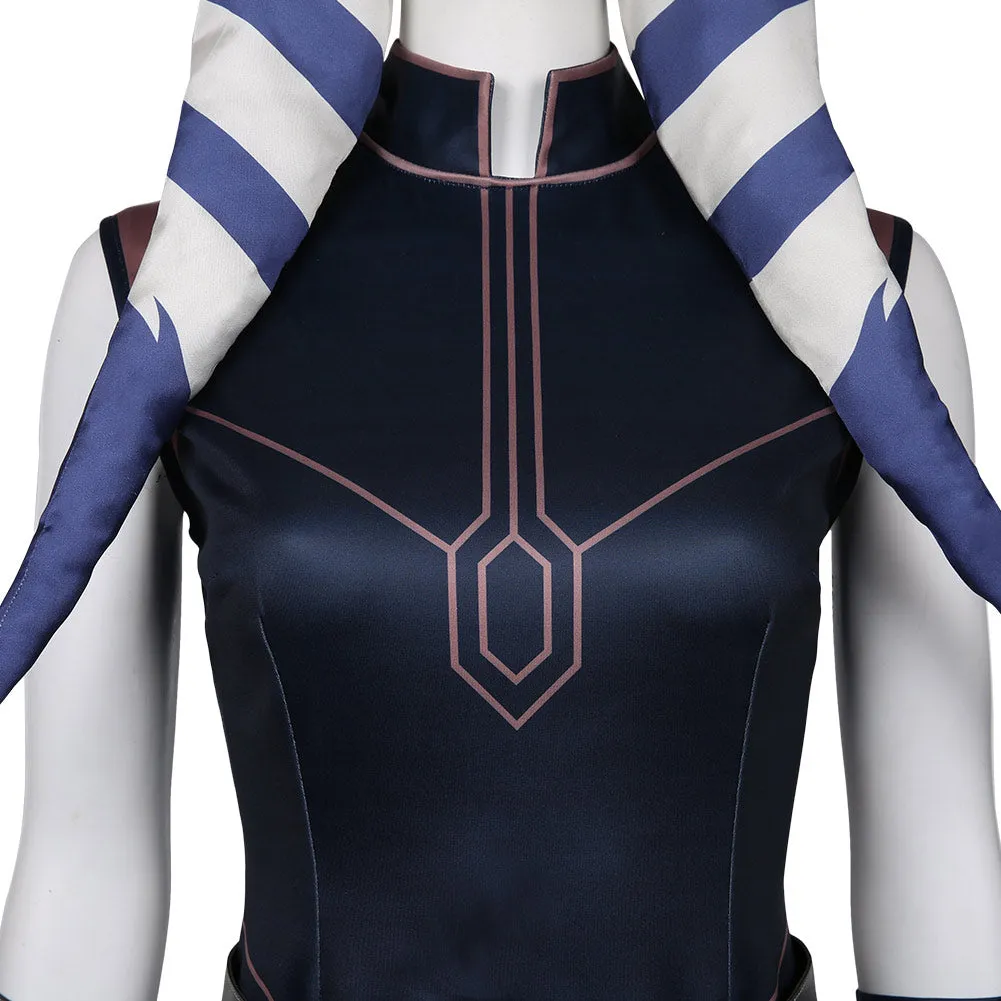 The Clone Wars Season 7 Halloween Carnival Suit Ahsoka Tano Cosplay Costume Dress Outfit