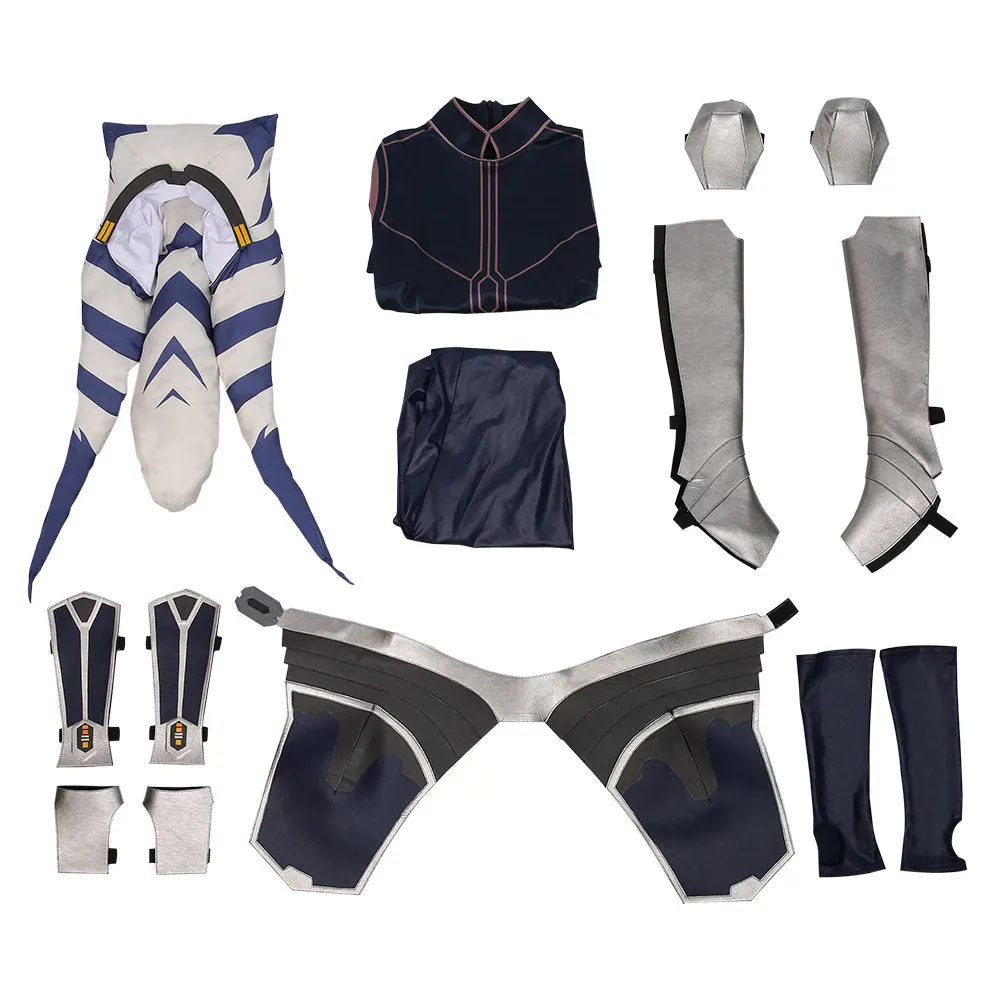 The Clone Wars Season 7 Halloween Carnival Suit Ahsoka Tano Cosplay Costume Dress Outfit