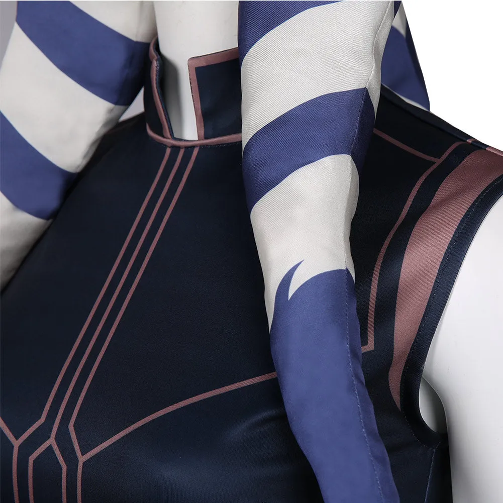 The Clone Wars Season 7 Halloween Carnival Suit Ahsoka Tano Cosplay Costume Dress Outfit