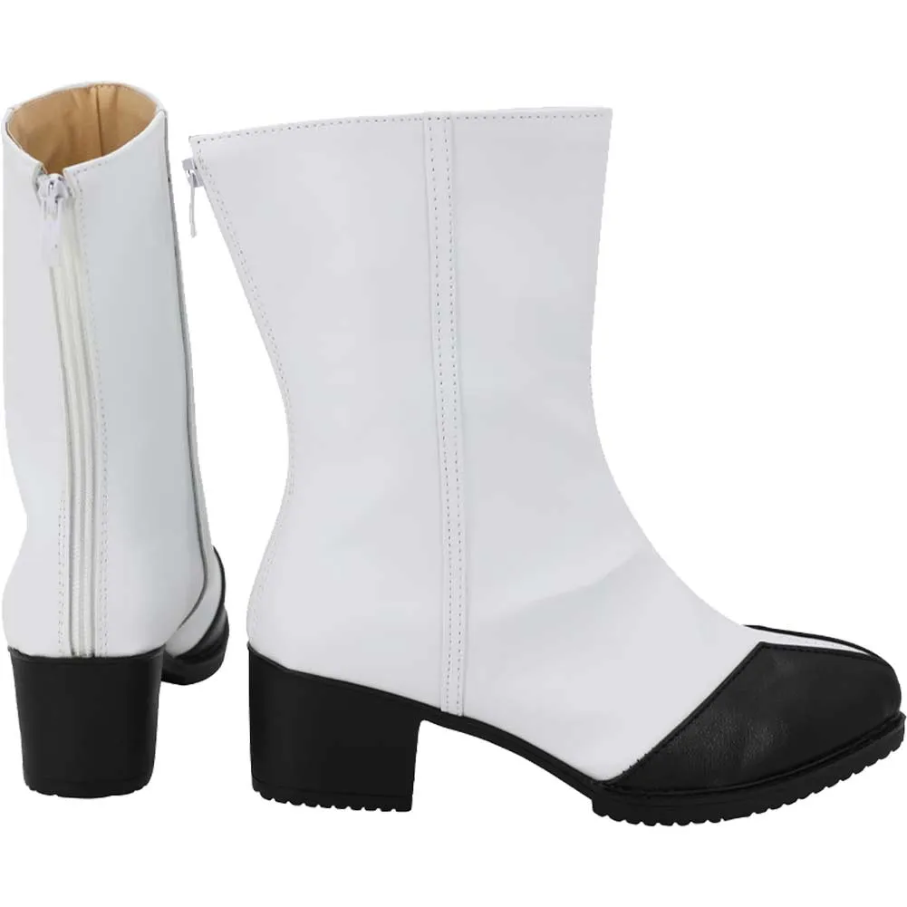 The Gundam Neo Roanoke Anime Cosplay White Shoes Boots