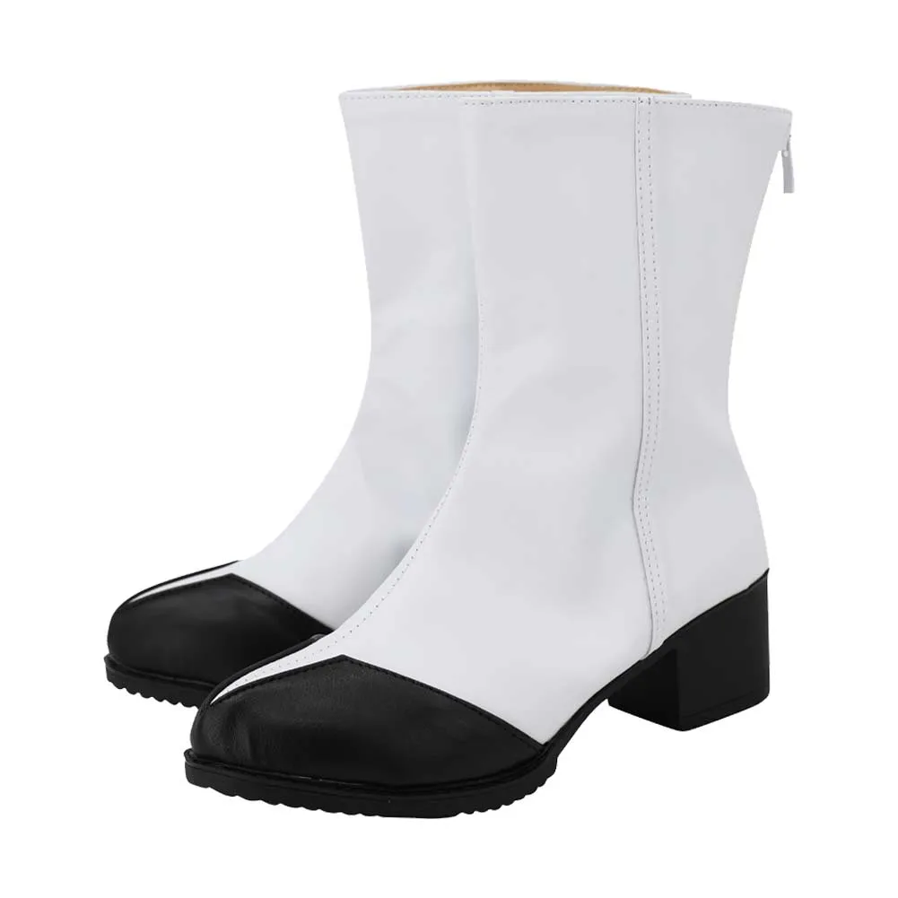 The Gundam Neo Roanoke Anime Cosplay White Shoes Boots
