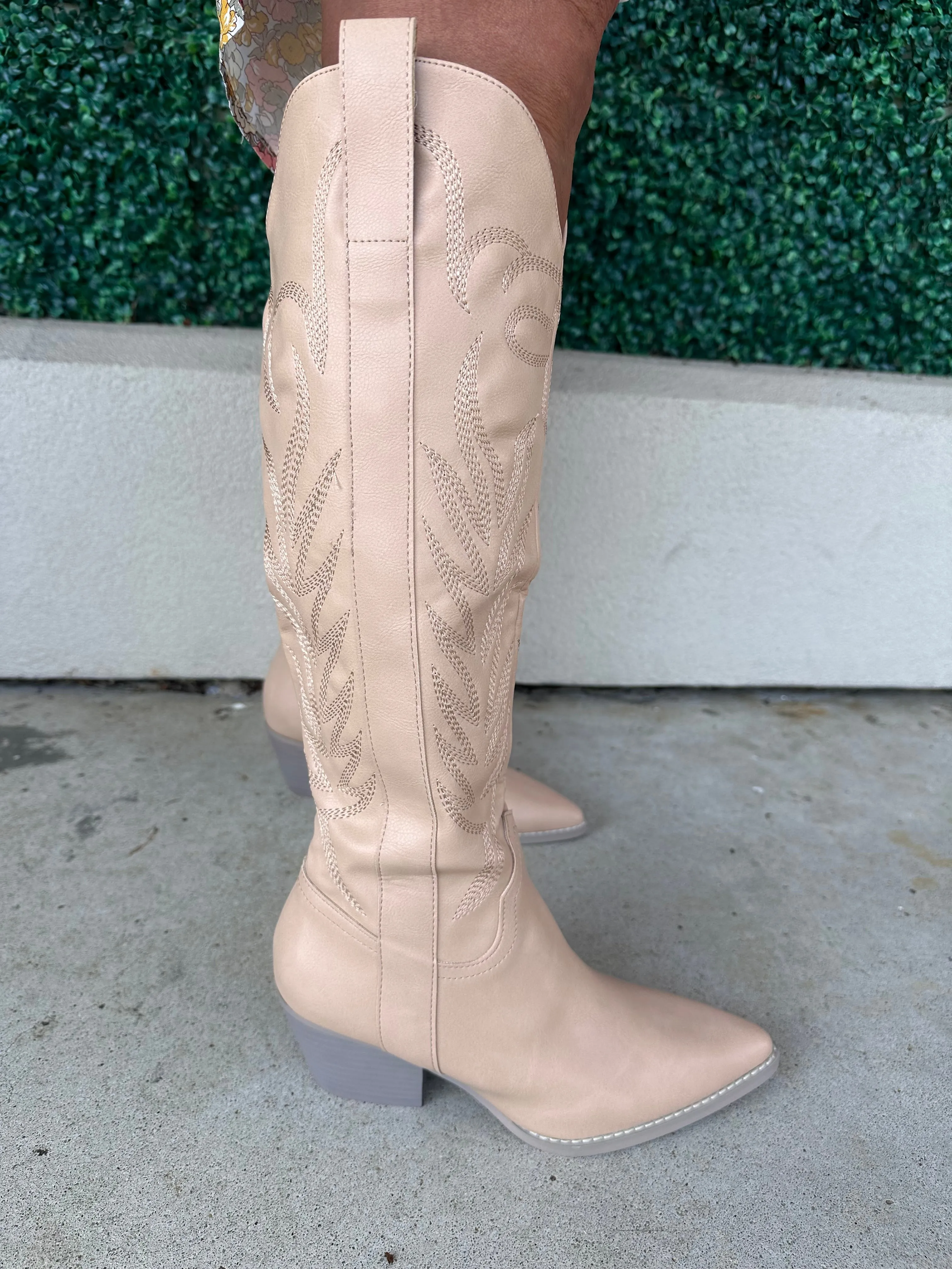 The Samara Nude Tall Boots