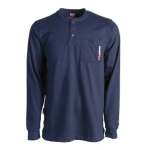 Timberland Pro Men's Flame Resistant Long Sleeve Work Henley - Navy - TB0A23P4410