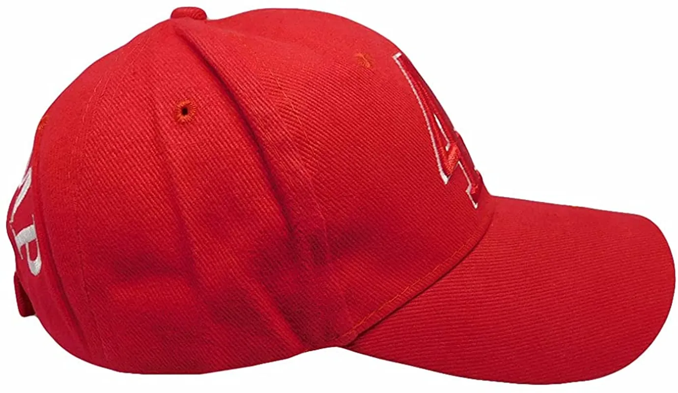 Trump  Embroidered  on back Red 45 Signature Bill100% Cotton Hat Cap