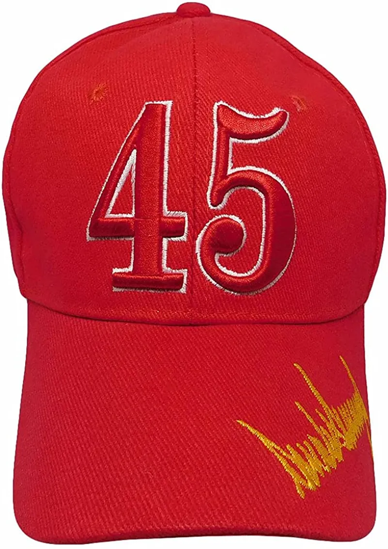 Trump  Embroidered  on back Red 45 Signature Bill100% Cotton Hat Cap