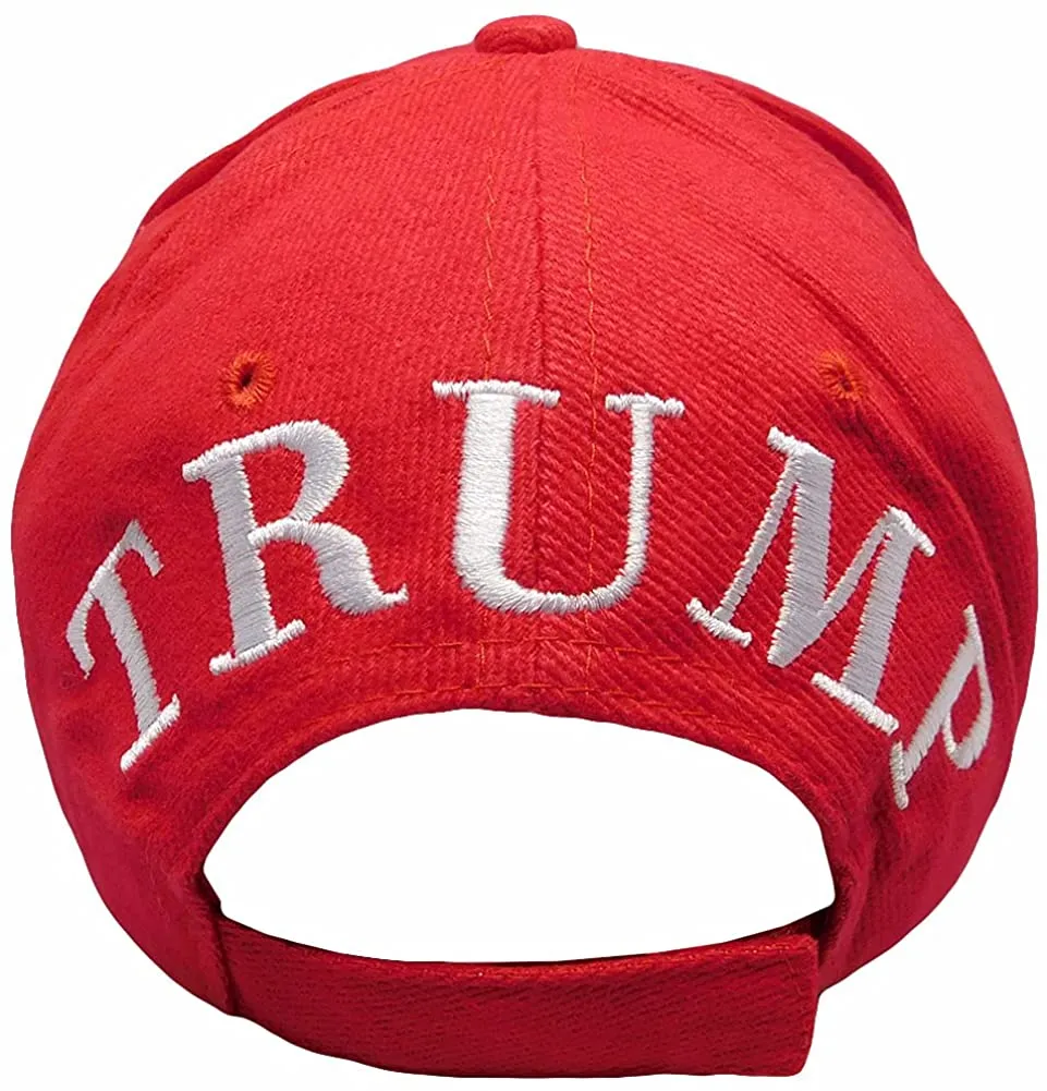 Trump  Embroidered  on back Red 45 Signature Bill100% Cotton Hat Cap
