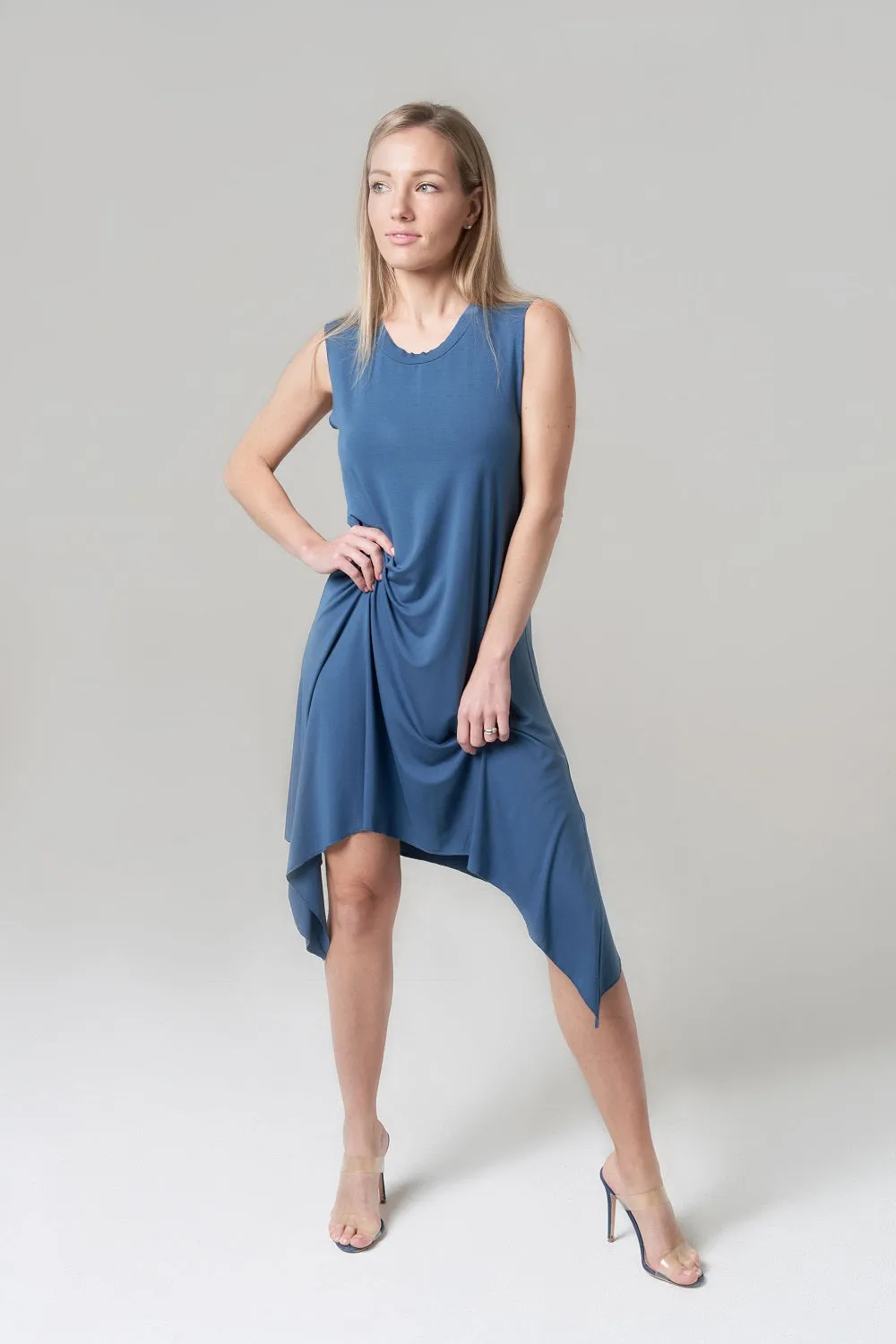Waterfall Dress in Blue