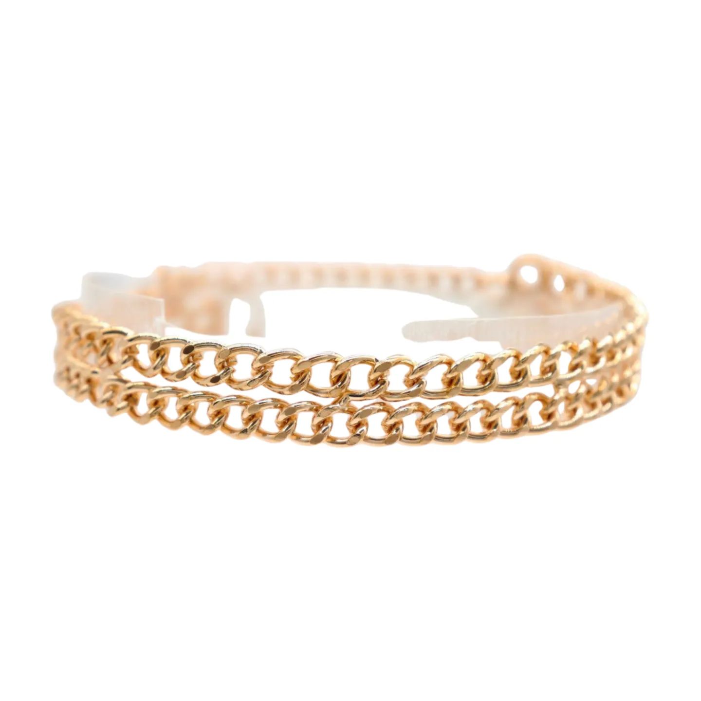 Women Gold Metal Chain Double Strand Boot Bracelet Shoe Charm