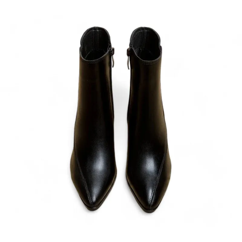 Women's Classic Ankle Boots | Block Heel, Side Zip Closure, Comfortable Fit, Durable Material
