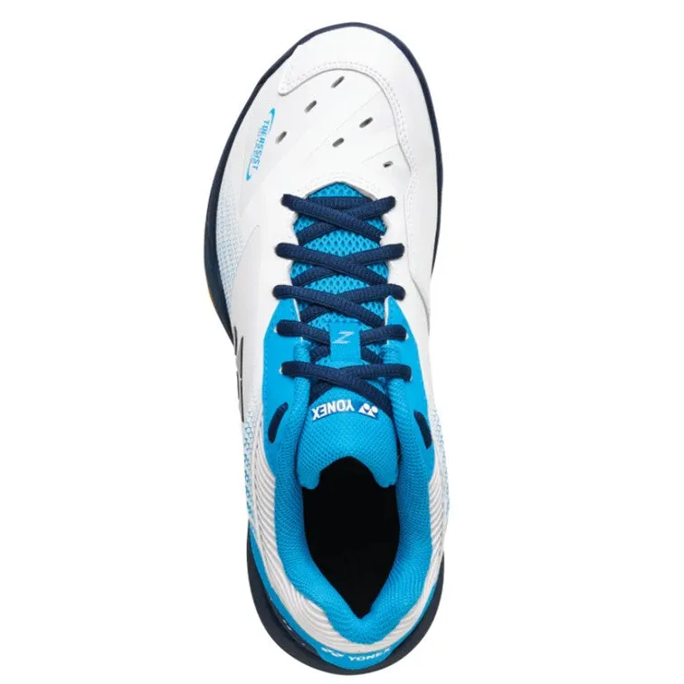 Yonex Power Cushion 65 Z3 Men's White & Ocean Blue Indoor Court Shoes