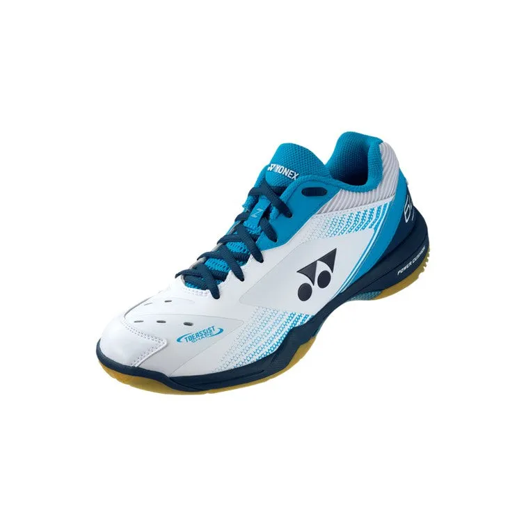 Yonex Power Cushion 65 Z3 Men's White & Ocean Blue Indoor Court Shoes