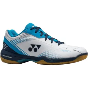 Yonex Power Cushion 65 Z3 Men's White & Ocean Blue Indoor Court Shoes